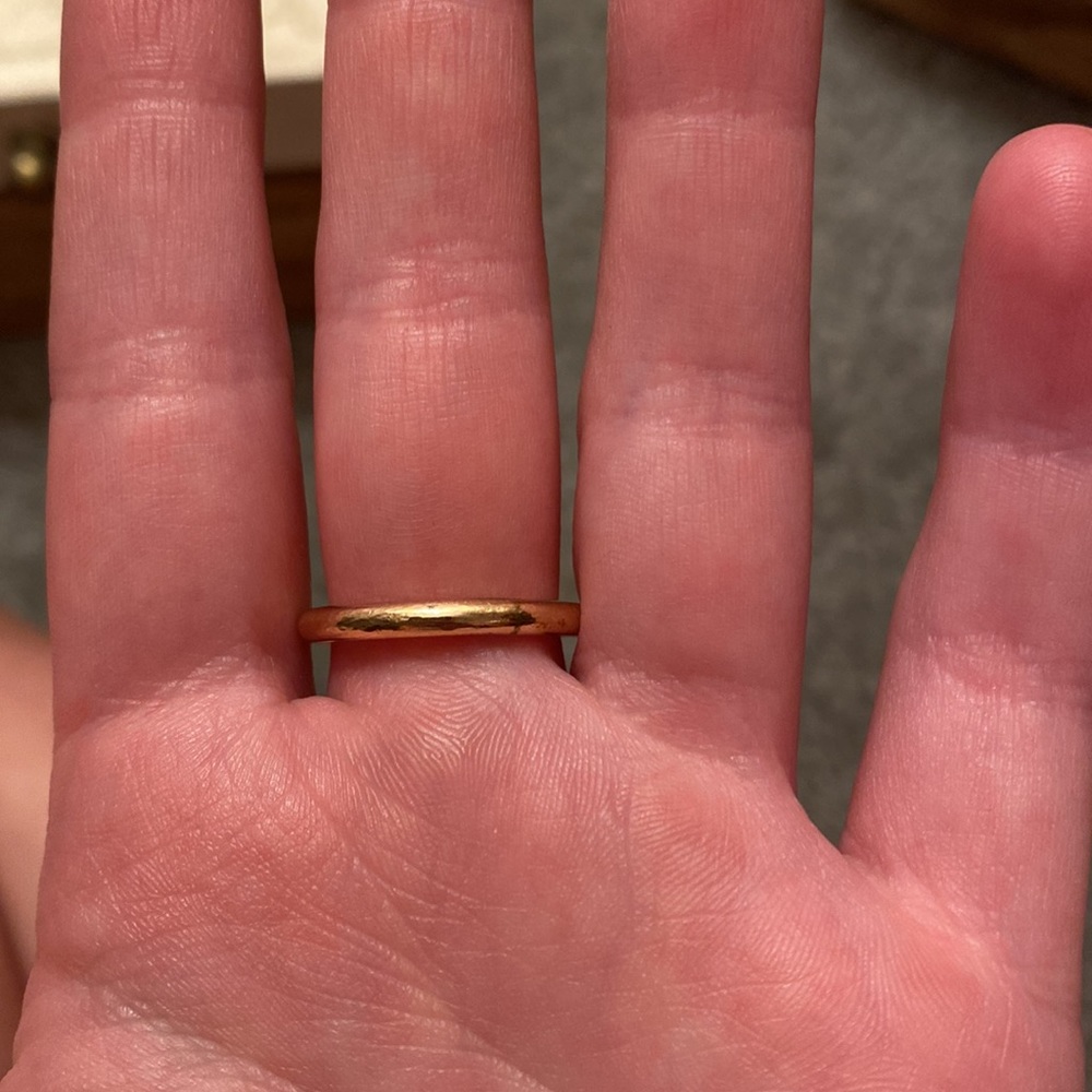 Gold Plated Thin Stackable Ring - image 3